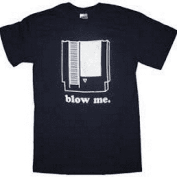 Blow Me Retro Video Game Cartridge Navy Blue 2XL Short Sleeve T-Shirt Blow Me Retro Video Game Cartridge Navy Blue 2XL Short Sleeve T-Shirt